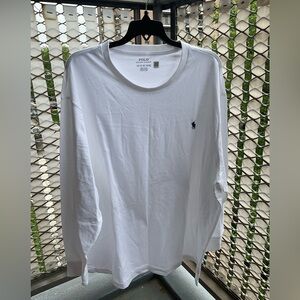 Polo Ralph Lauren White Jersey Long-Sleeve Tee